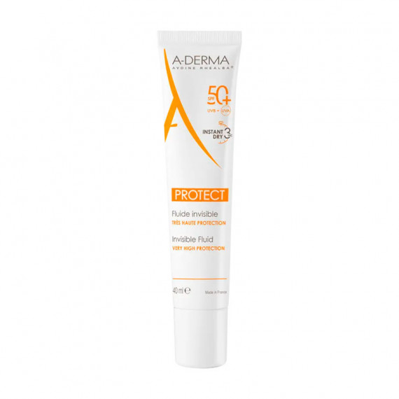 Protect Invisible Facial Sunscreen Fluid Spf 50+ A-DERMA