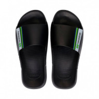Hava Sandals Slide Brasil Black
