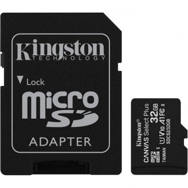 KINGSTON Hc C10 Micro Sd 32GB Memory Card + Sd Adapter