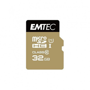 EMTEC Elite Gold C10 Micro Sd 32GB Memory Card + Sd Adapter