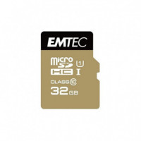 Memoria Micro Sd 32GB EMTEC Elite Gold C10 + Adaptador Sd