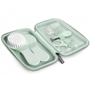 SUAVINEX Set Manicura Verde (cepillo y Peine+tijera+cortauñas+lima+ Cepillo Dental)