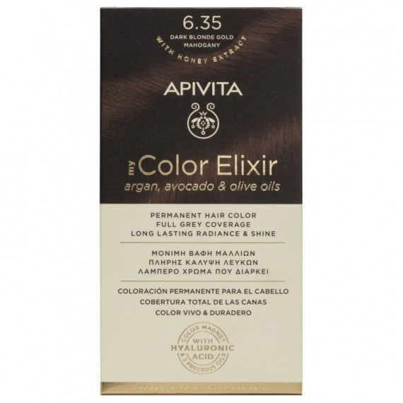 APIVITA Tinte Color Elixir 6.35DARK  Blonde Gold Mahogany