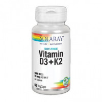 SOLARAY Vitamina D3+ K2 60 Capsulas