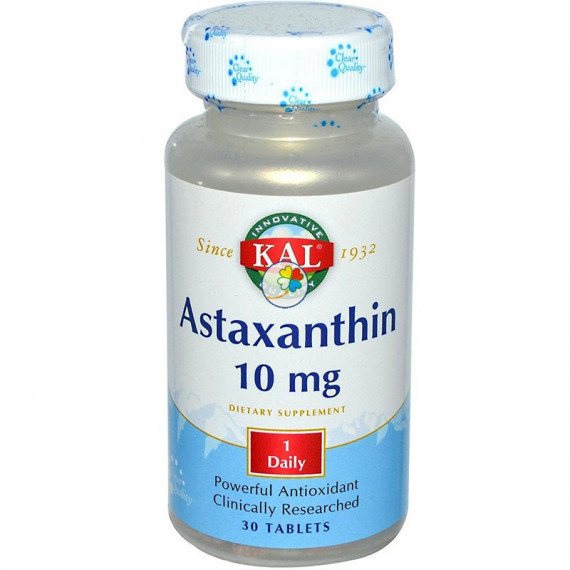 KAL Astaxanthina 10 Mg 60 Capsulas Vegetales