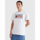 Camiseta TOMMY JEANS Twisted Logo Blanca