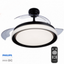 Plafón Led y Ventilador de Techo · PHILIPS · Bliss Negro Motor Dc 28W+35W