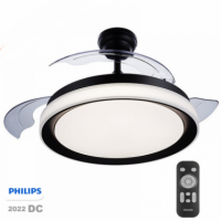 LED Ceiling Light and Ceiling Fan - PHILIPS - Bliss Black Motor Dc 28W+35W