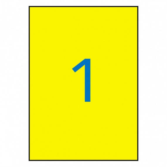 DIN A-4 LABEL 210x297 YELLOW