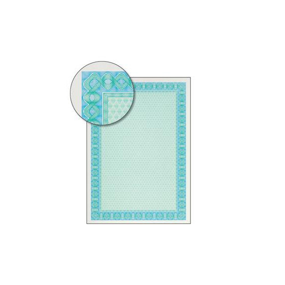 DIN A4 CERTIFIED TURQUOISE BLUE PAPER