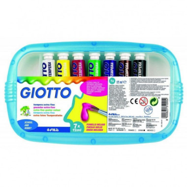 TEMPERA GIOTTO SET 7 TUBOS 12 ml.