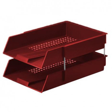 LARGE CAPACITY TABLETOP TRAY WITH RED RODS