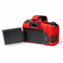 Funda Silicona EASYCOVER para Canon 77D Roja
