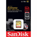 Tarjeta Sdhc Extreme SANDISK 64GB 150MB/S