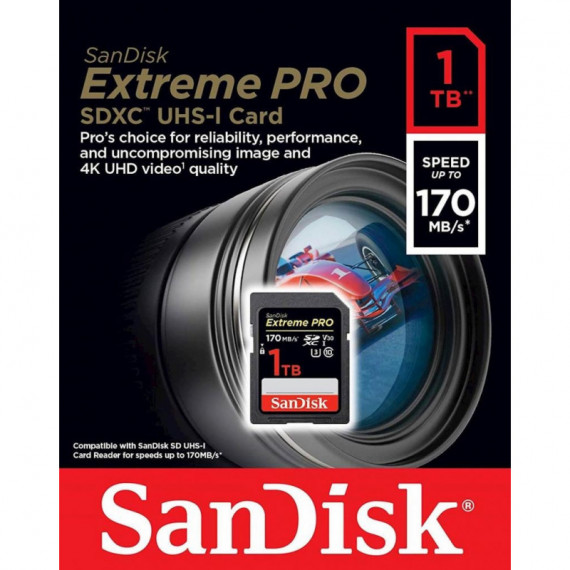 Tarjeta SANDISK Extreme Pro Sdxc Uhs-i 1TB 170MB/S V30 Uhs-i U3
