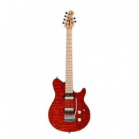 Guitarra Sterling Electrica Maple Translucent Red  MUSIC MAN
