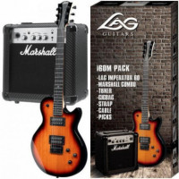 Lag Pack I60M-BLK Pack Guitarra Electrica Lag +ampli MARSHALL MG10CF