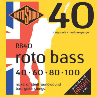 Rotosound RB40 Juego de Cuerdas bajo 4 Cuerdas 040  ENRIQUE KELLER