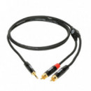 KLOTZ KY7-300 Cable Mini Jack Stereo a 2 Rca 3 Metros Pro Cable