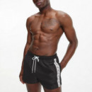 CALVIN KLEIN - Swim Shorts Stripes en Negro