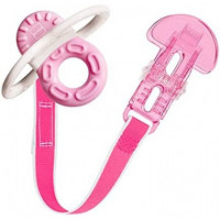 MAM Bite &amp; Relax Teether with Pink Clasp