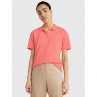 Regular Th Polo Ss Coral Blossom  TOMMY HILFIGER