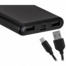 Powerbank GOODIS (10.000 Mah - Micro USB + Usb-c - Negro)