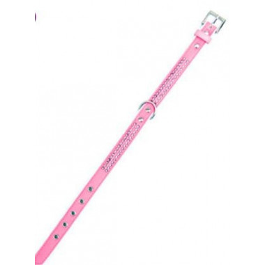 Fd Pink Glitter Leatherette Necklace 1.9*45 Cm FREEDOG