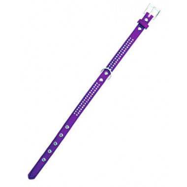 Fd Lilac Glitter Leatherette Necklace 1.3*25 Cm FREEDOG