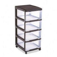 MOMI 4 Drawer Plastic Drawer Chest with Wheels