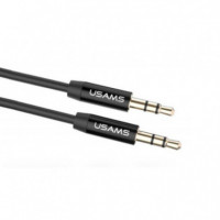 Cable Audio Auxiliar 1.0M Negro USAMS