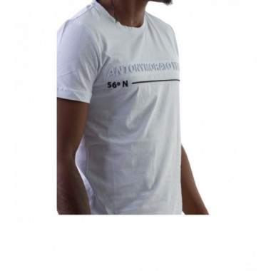 Antony Morato T-shirt white with black line