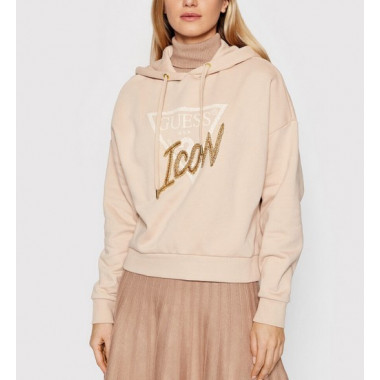 GUESS - Iconic Hood Sweatshirt Beige