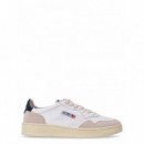 Zapatillas Hombre AUTRY AUTRY 01 Low Man Leat/suede Wht/blue