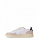 Zapatillas Hombre AUTRY AUTRY 01 Low Man Leat/suede Wht/blue