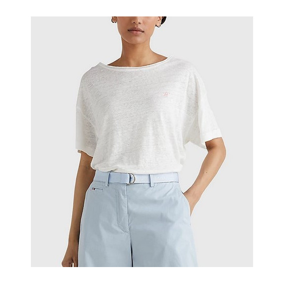 Top Mujer TOMMY HILFIGER Relaxed Linen Open-nk Top