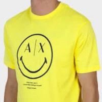 Armani Exchange yellow T-shirt with little face