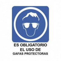 Cartel Obligatorio Gafas Protectora