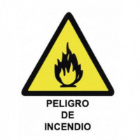 Cartel PVC 40X30 Peligro de Incendio
