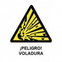 Cartel PVC 40X30 Peligro Voladuras Ref 0272