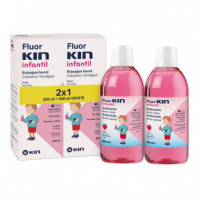 Fluor KIN Infantil 2 X 1 Enjuague Bucal Fresa