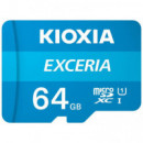 KIOXIA Micro Sd 64GB Exceria Uhs-i C10 R100 Mas Adaptador