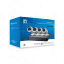 Level One Kit Videovigilancia 720 4 Canales 4 Camaras Int/ext + Grabador Cables Iluminacion Led (sin Hd)  LEVELONE