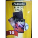 FELLOWES Pack de 10 Carcasas Plasticas Slim para CD y DVD