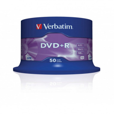 VERBATIM Dvd+r 4.7GB 16X 120MIN Boîte 50