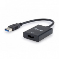 EQUIP Adaptador USB a HDMI Negro