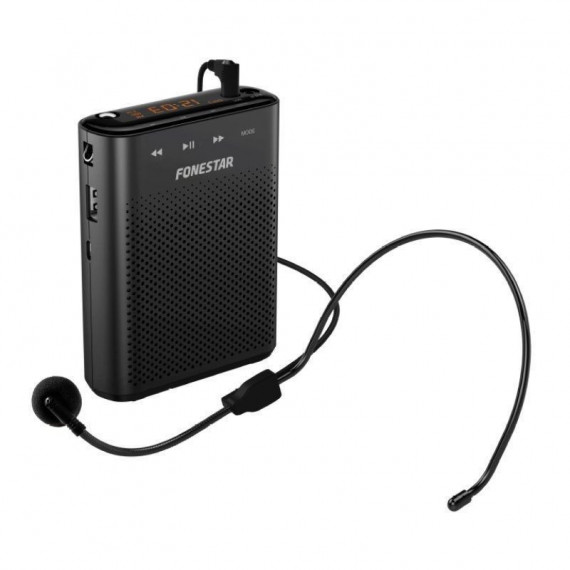 FONESTAR Microfono Amplificado Portatil ALTA-VOZ-30 Rabador/reproductor USB/MICROSD/MP3