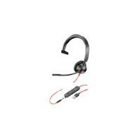 Plantronic Monoauricular con Cable Blackwire 3315T Jack  POLY