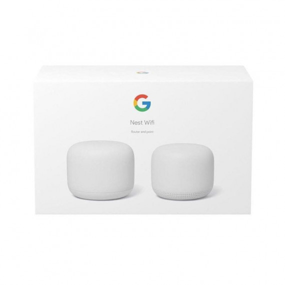 GOOGLE Kit Mesh Router Inalambrico + Punto de Acceso  Nest  2.4/5GHZ - Wifi 802.11 A/b/g/n/ac - 2*RJ45 10/100/1000MPBS - Seguri