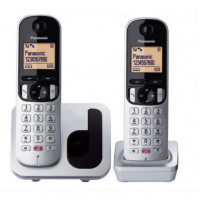 Teléfono Inalámbrico PANASONIC Duo KX-TGC252SPS Plata